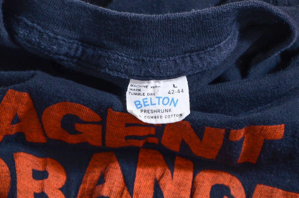 1970s Vietnam Agent Orange The Timely Death Rare Belton Tag Military T Shirt