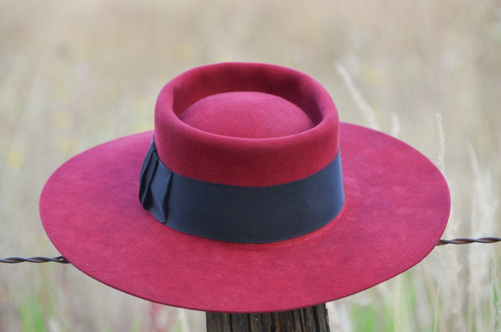 1950s Western Hat XXXXX Beaver Brown Fur Felt Pheasant Feather Band Outdoorsman Hat