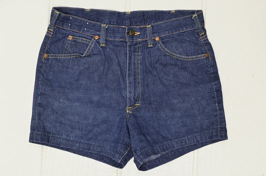 1960s LEE Sanforized Union Made Black Label Jean Shorts W 32