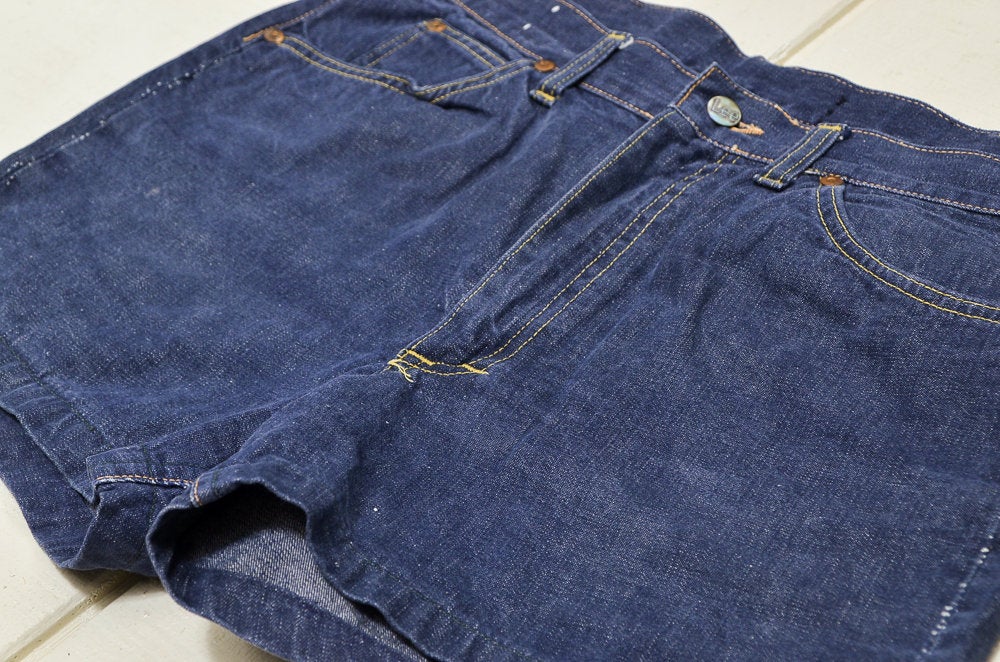 1960s LEE Sanforized Union Made Black Label Jean Shorts W 32