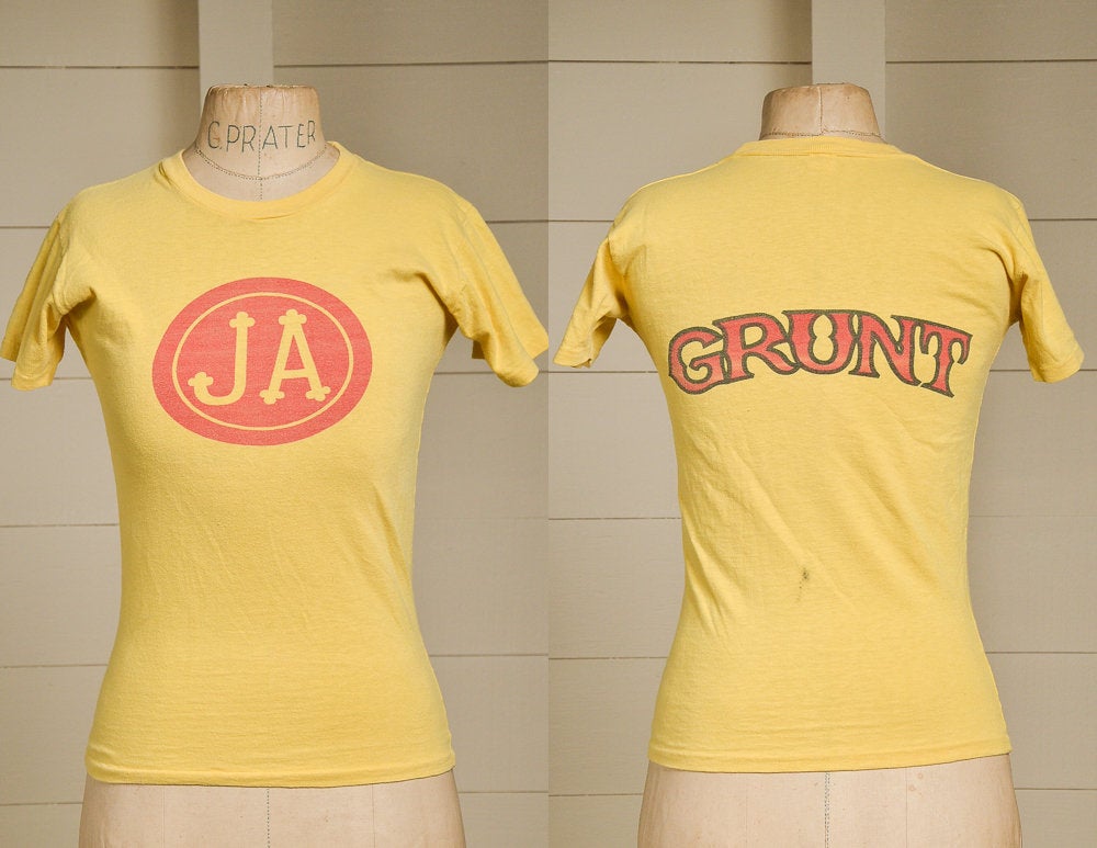 1970s Jefferson Airplane Grunt Records Yellow Cotton T Shirt