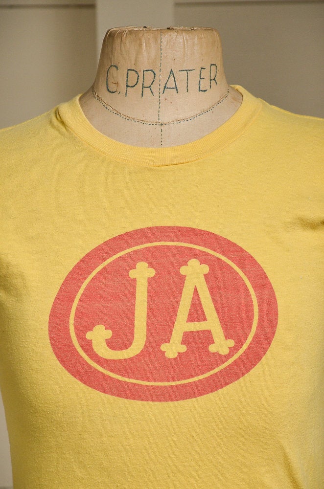 1970s Jefferson Airplane Grunt Records Yellow Cotton T Shirt