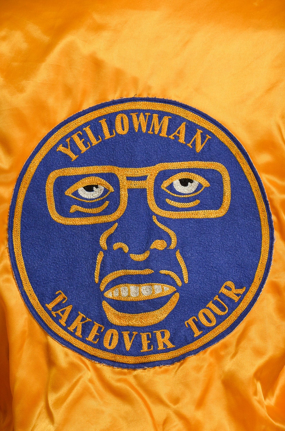 1980s Yellowman Tour Jacket Rare Early Rasta Yellow Satin Jacket