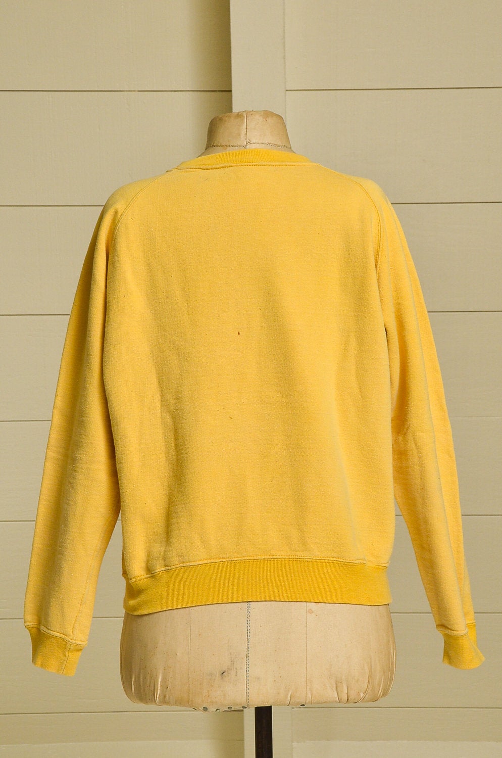 Early 70s Traffic Sweatshirt Yellow Cotton Flocked Rock Sweatshirt