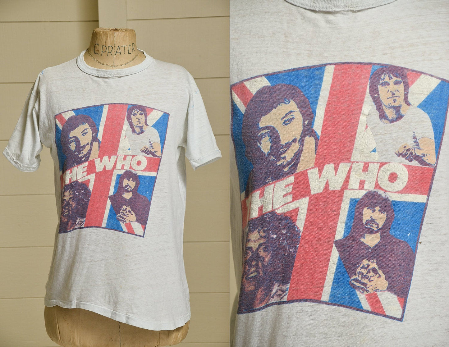 1970s The Who T Shirt Perfectly Distressed Nice and Thin Cotton Tee