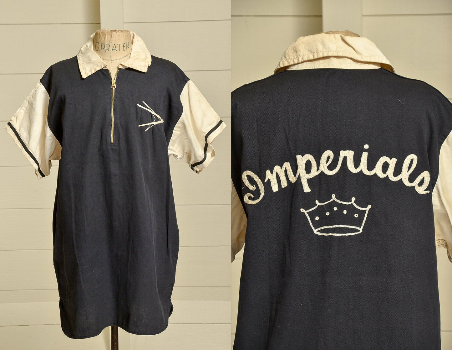 1960s First Lowrider Club Imperials Chicano History Chain Stitched MacGregor Quarter Zip Shirt