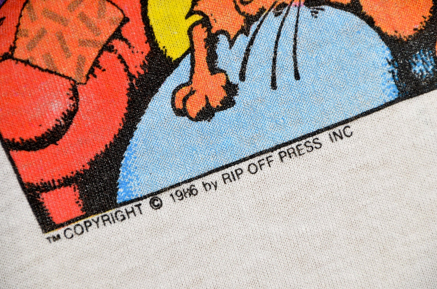 1980s Fat Freddy Rip Off Press Comic Book Promo T Shirt Deadstock