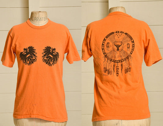 1977 Grateful Dead Parking Lot T Shirt Mountain Images S. Lawson Front & Back Hippie T Shirt