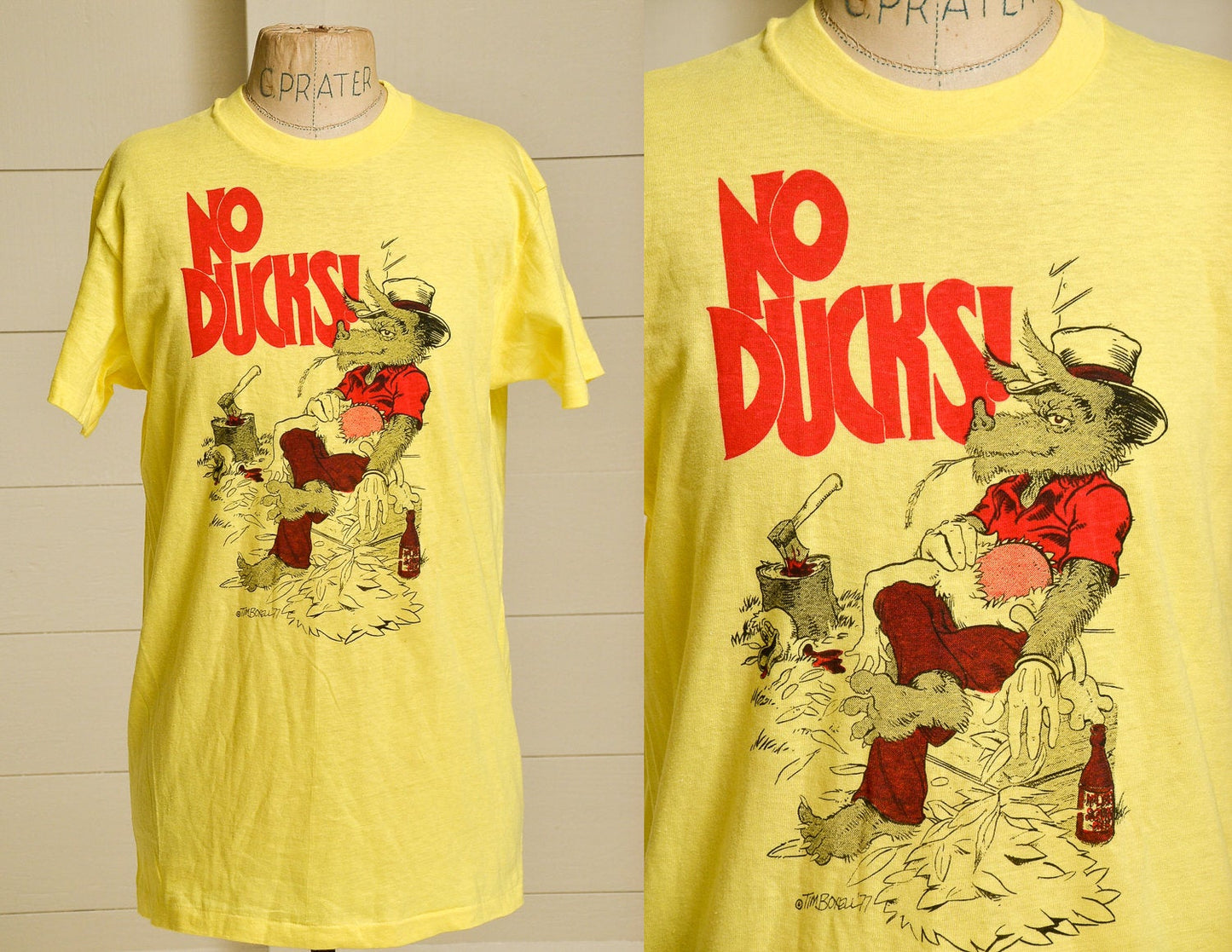 1977 Ted Boxell No Ducks Last Gasp Comic Book Promo T Shirt