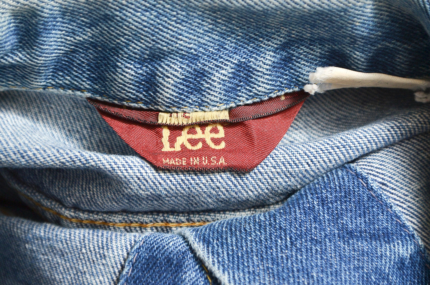 Vintage Lee Jean Jacket Blue Denim Western Ranch Hand Jean Jacket