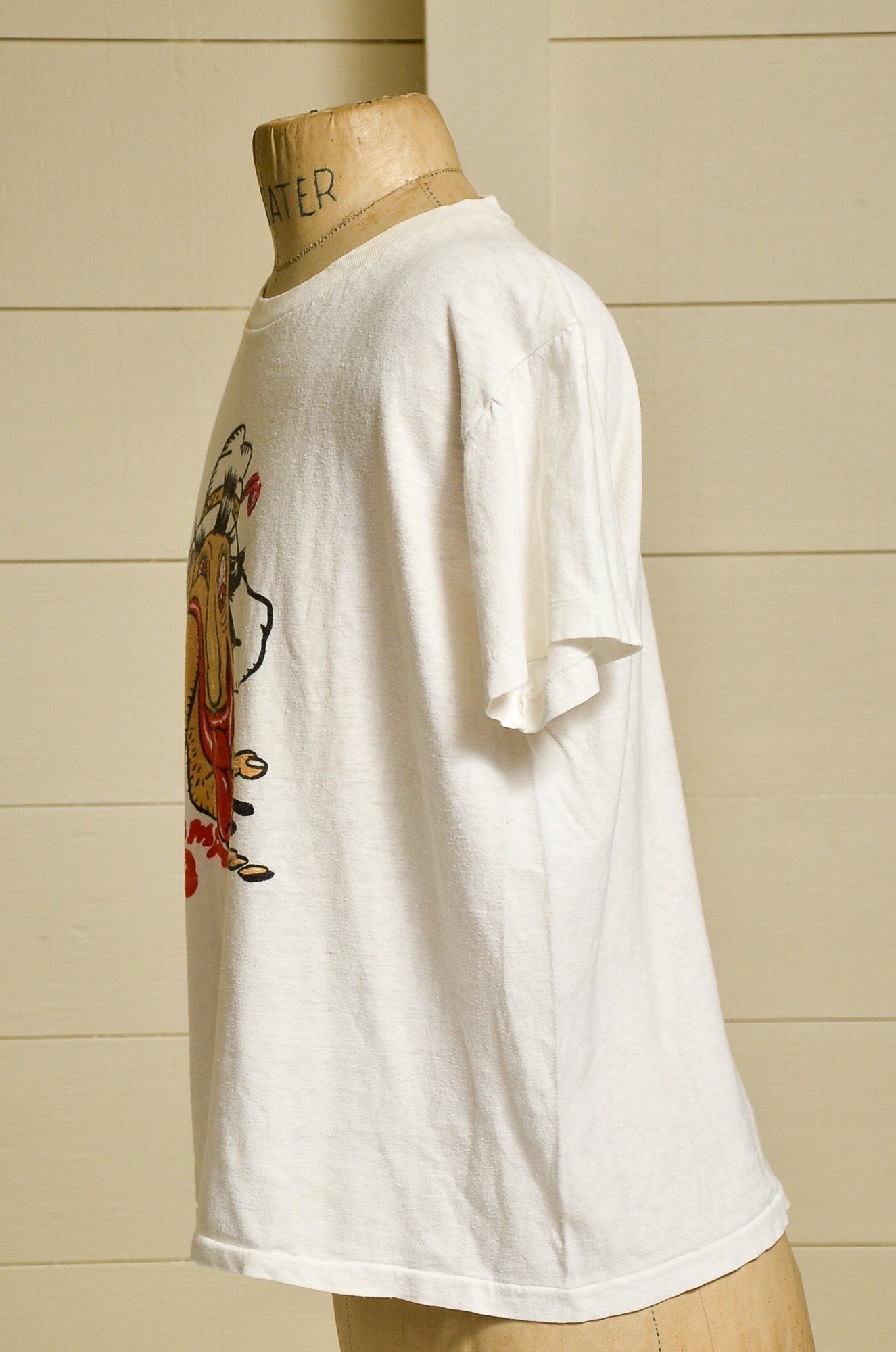 1970s Panama Red Jerry Garcia Band White Cotton Hippie T Shirt