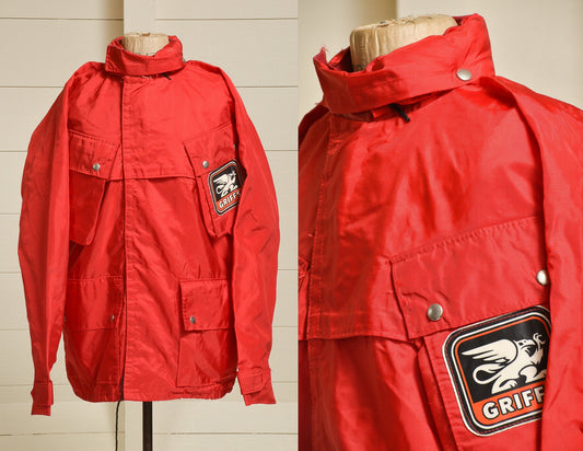 1970s Griffs Motocross Racing Jacket Red Moto Jacket