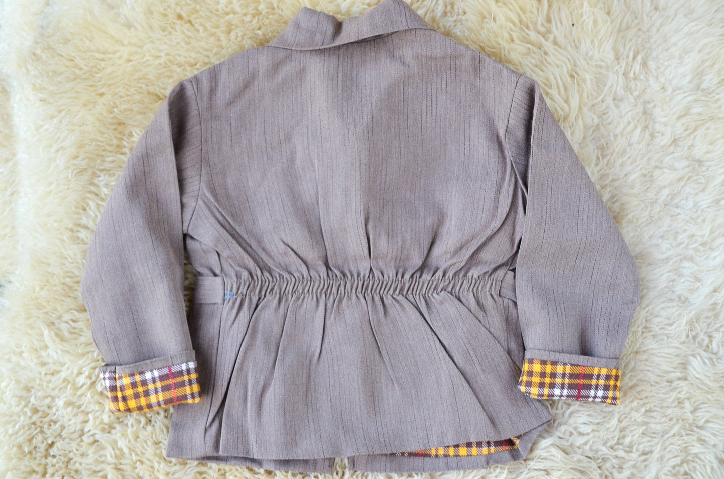 1950s Deadstock Barnstormer Jacket Flannel Lined Belted Work Jacket size 7