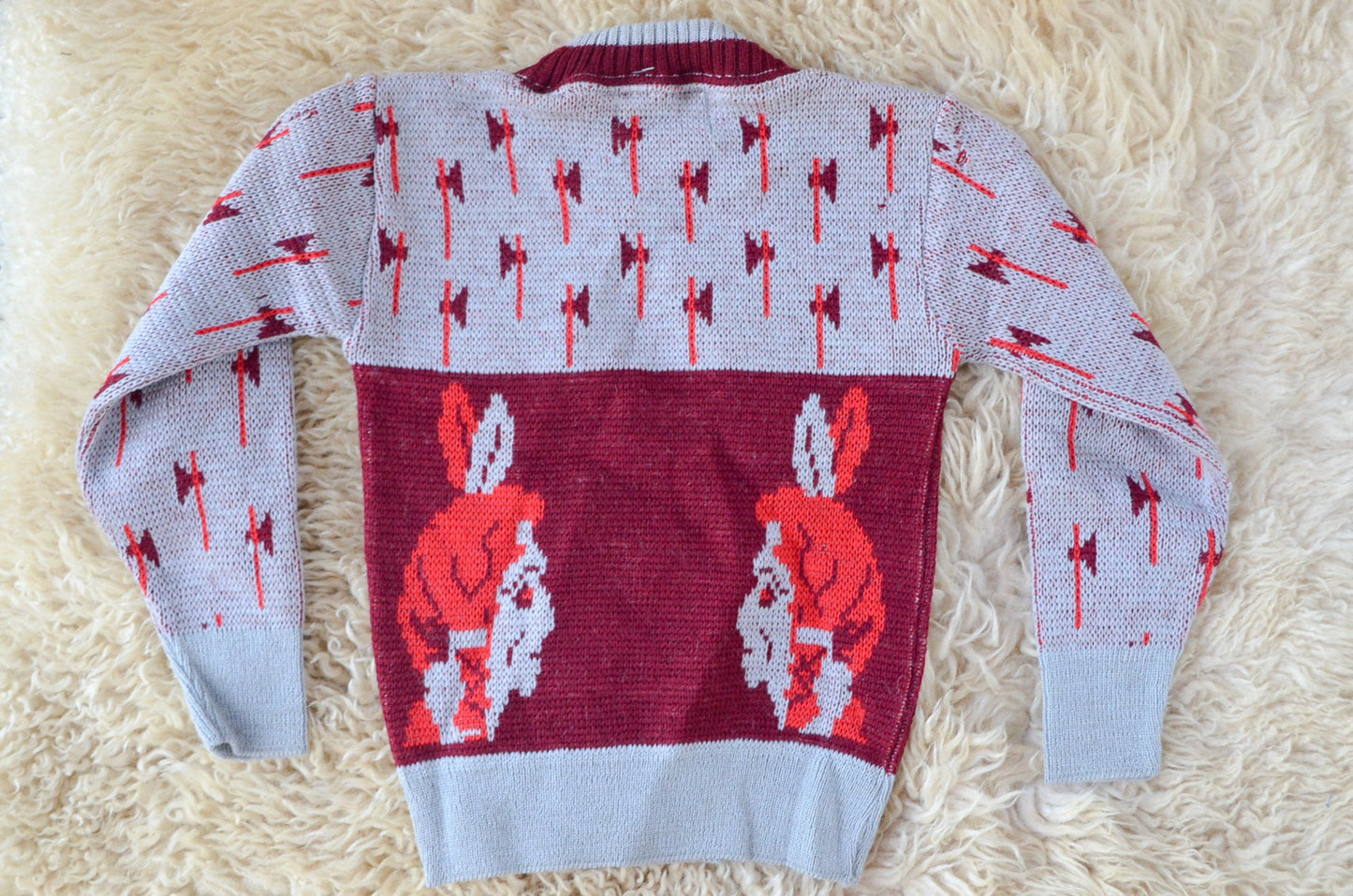 1950s Deadstock Indian Chief Kids Wool Ski Sweater size 4