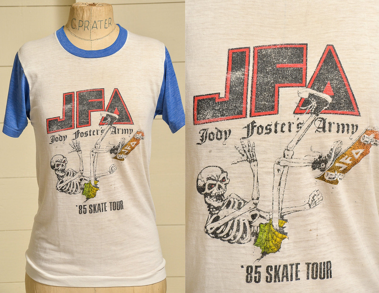 1985 JFA Jody Fosters Army Hardcore Paper Thin Punk T Shirt