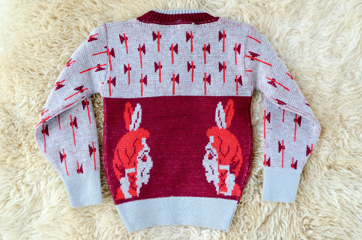 1950s Deadstock Indian Chief Kids Wool Ski Sweater size 5