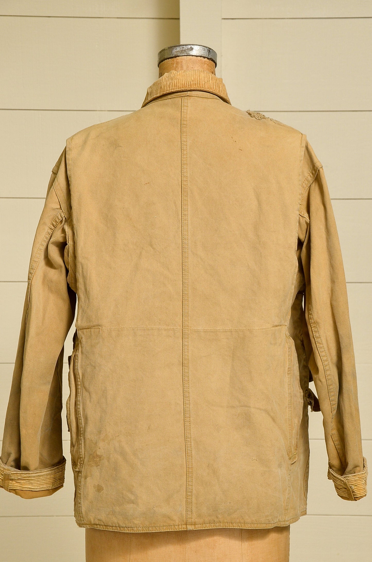 1940s Blue Bill Hunting Jacket Brown Canvas Red Head Outdoor Jacket