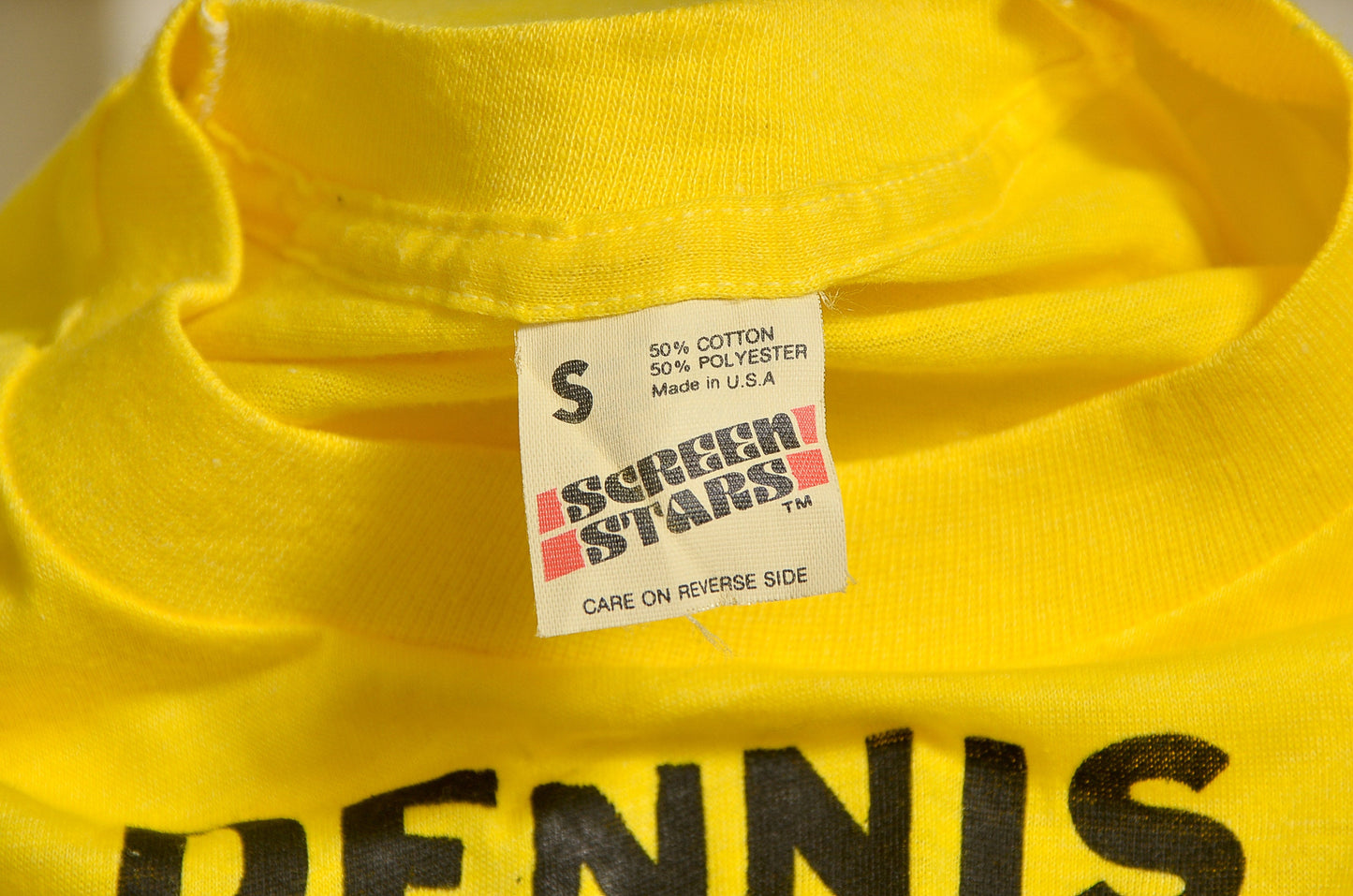 1980s Dennis Brown Joseph's Coat of Many Colours Album Promo Yellow Cotton T Shirt