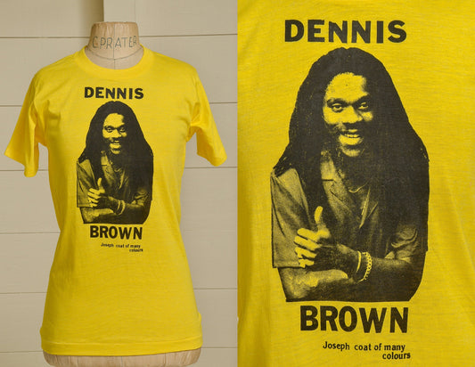 1980s Dennis Brown Joseph's Coat of Many Colours Album Promo Yellow Cotton T Shirt