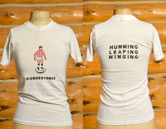 1980s Undertones Humming Leaping Mining Hypnotized Era Front and Back Print Punk T Shirt