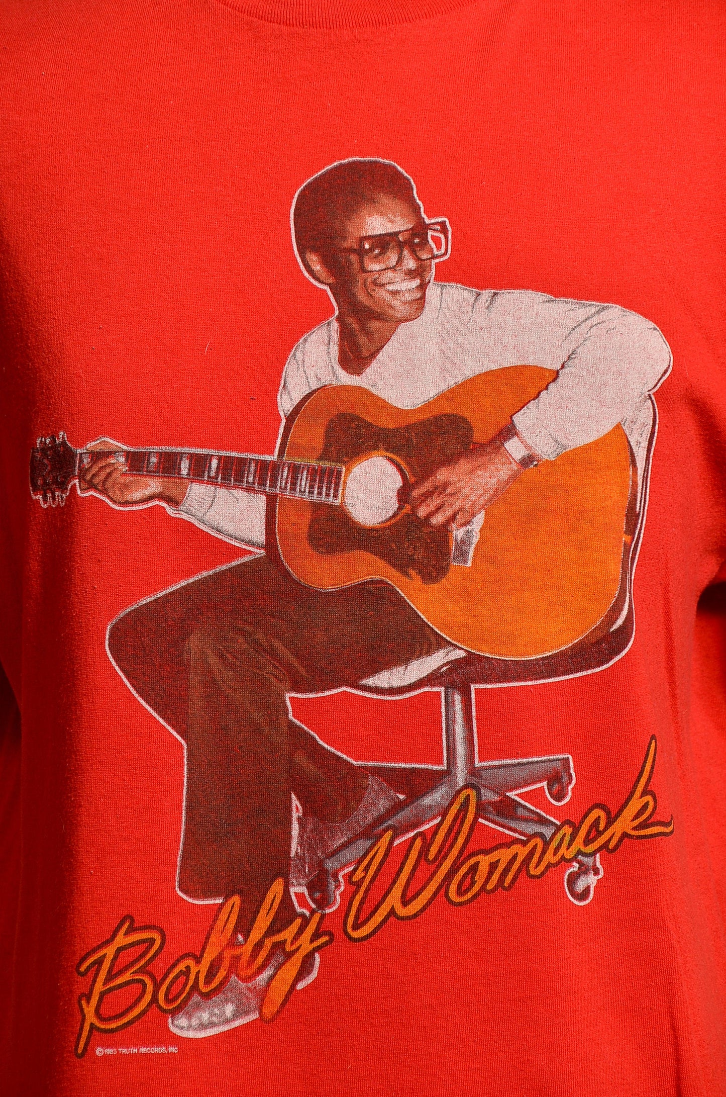 1985 Bobby Womack So Many Rivers Tour T Shirt R & B Soul Artist Red Cotton T Shirt