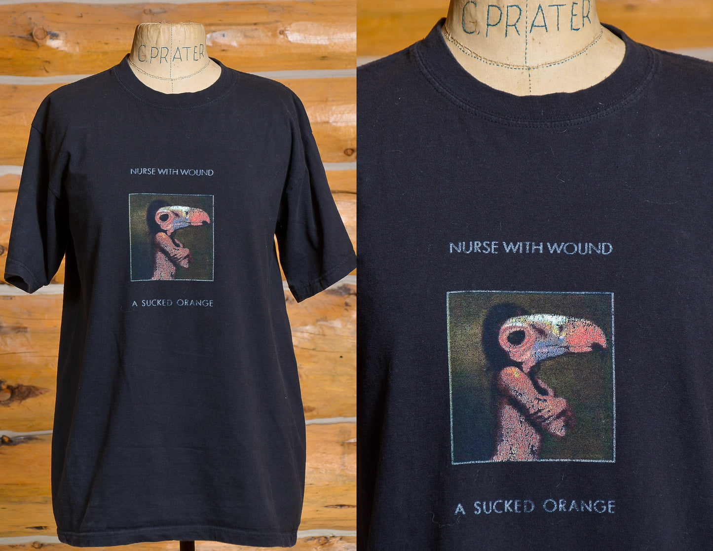 Vintage Nurse With Wound A Sucked Orange Album Promo Black Cotton T Shirt