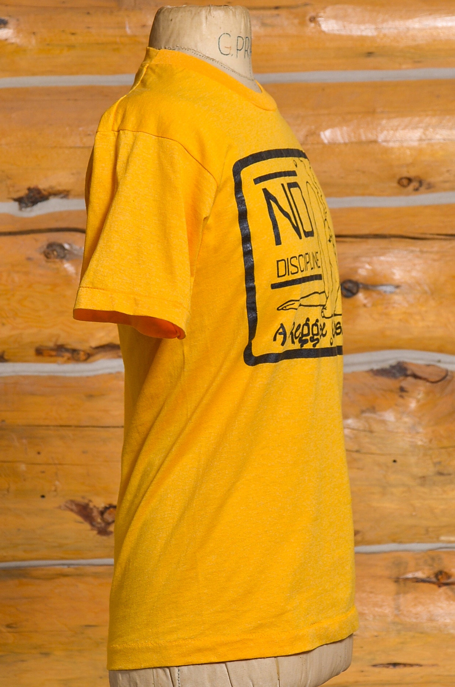 1980s No Discipline A Reggae Explosion Yellow Reggae T Shirt