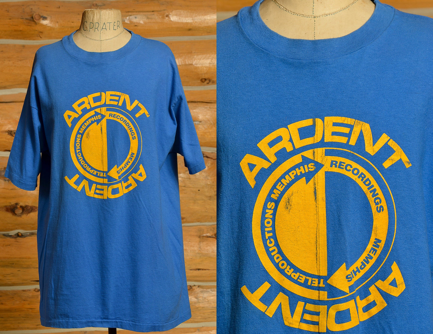 90s Ardent Records Label Blue Cotton T Shirt