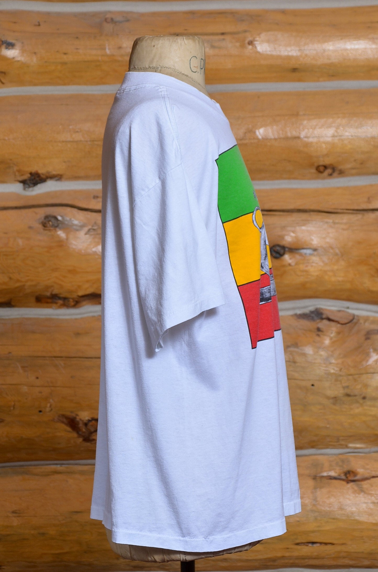 1980s Ethiopia Flag of Emperors Lion Tricolor Flag Cotton T Shirt