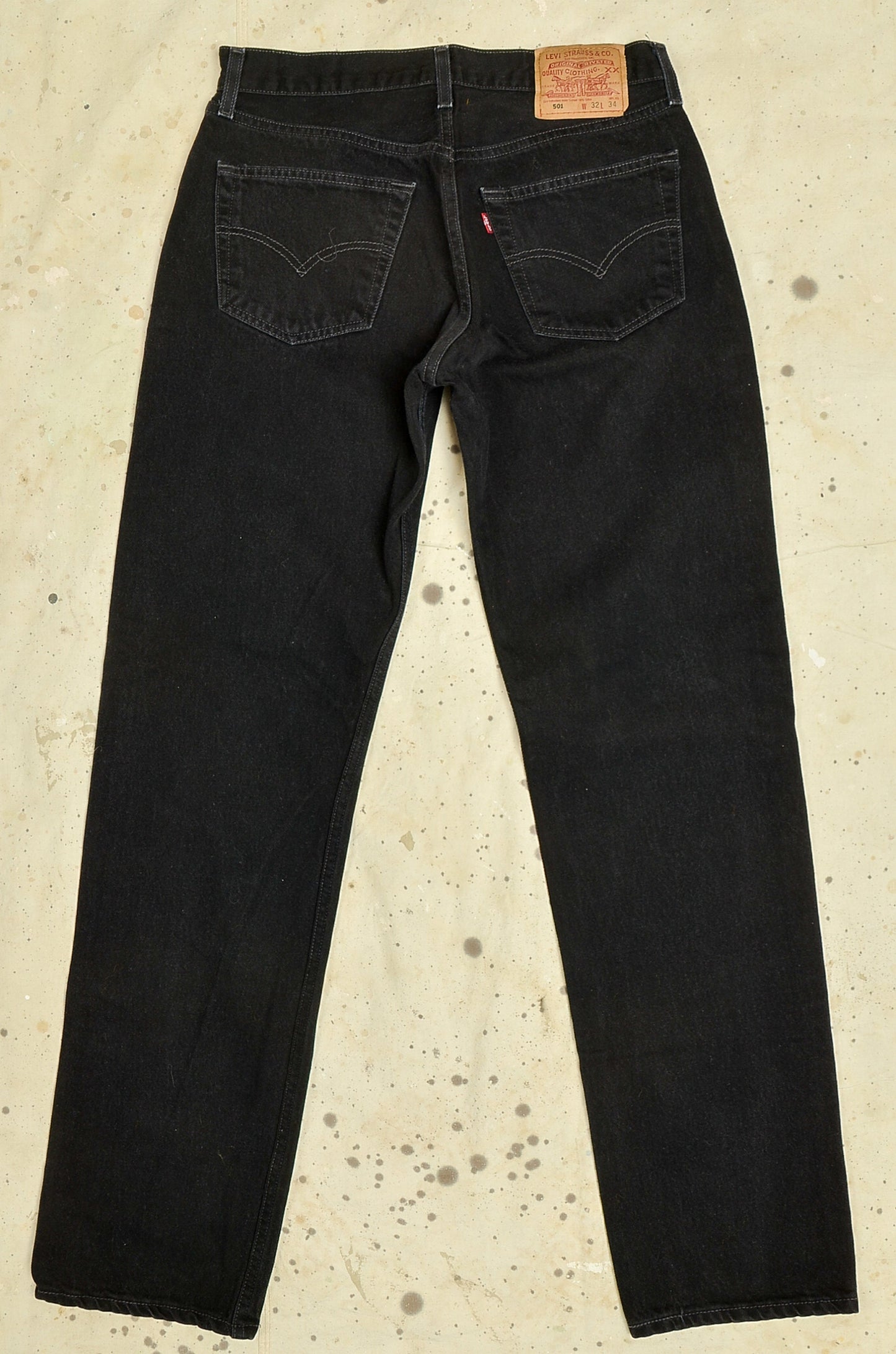 Vintage Levis 501 Black Denim Button Fly Jeans 31 x 34