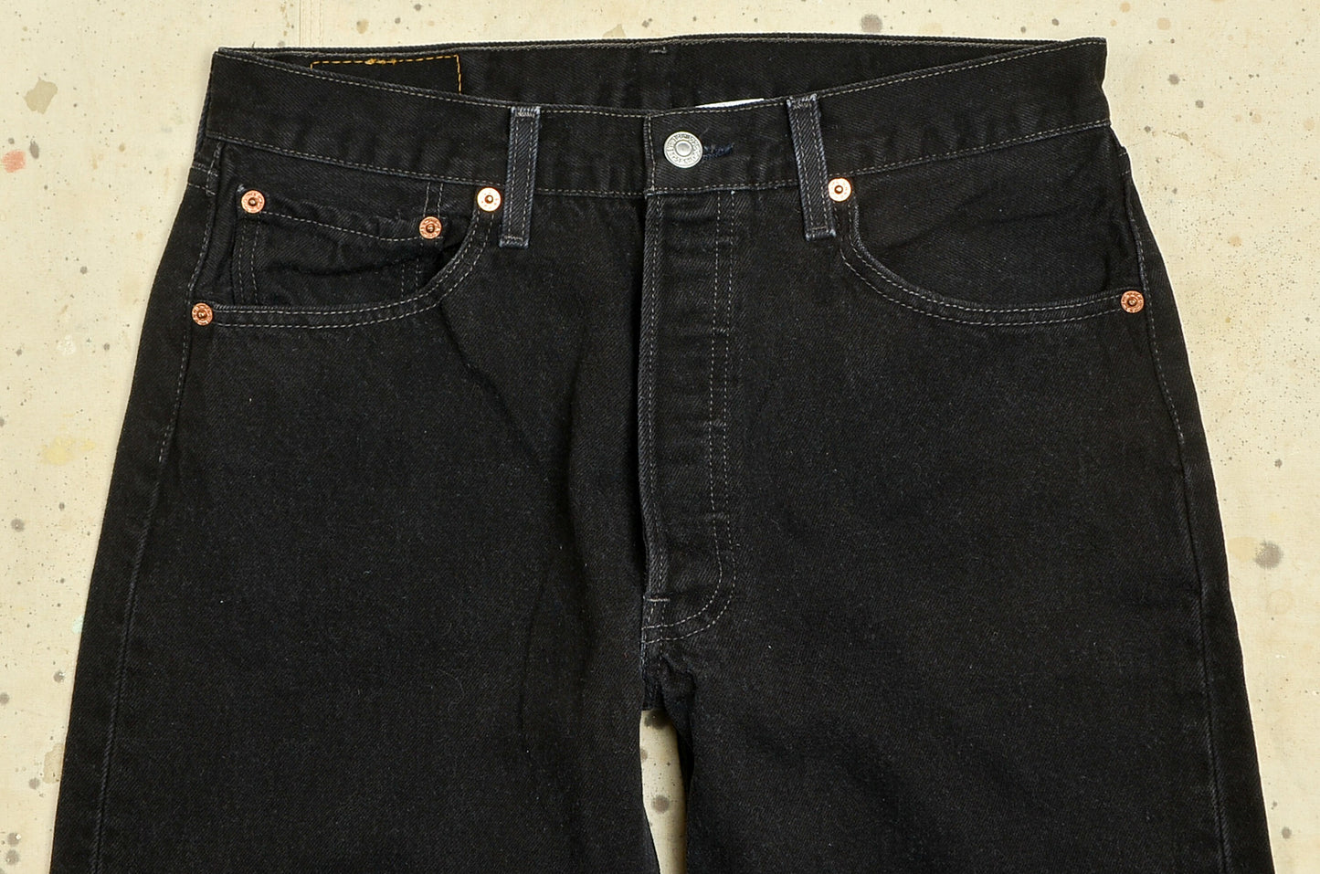 Vintage Levis 501 Black Denim Button Fly Jeans 31 x 34