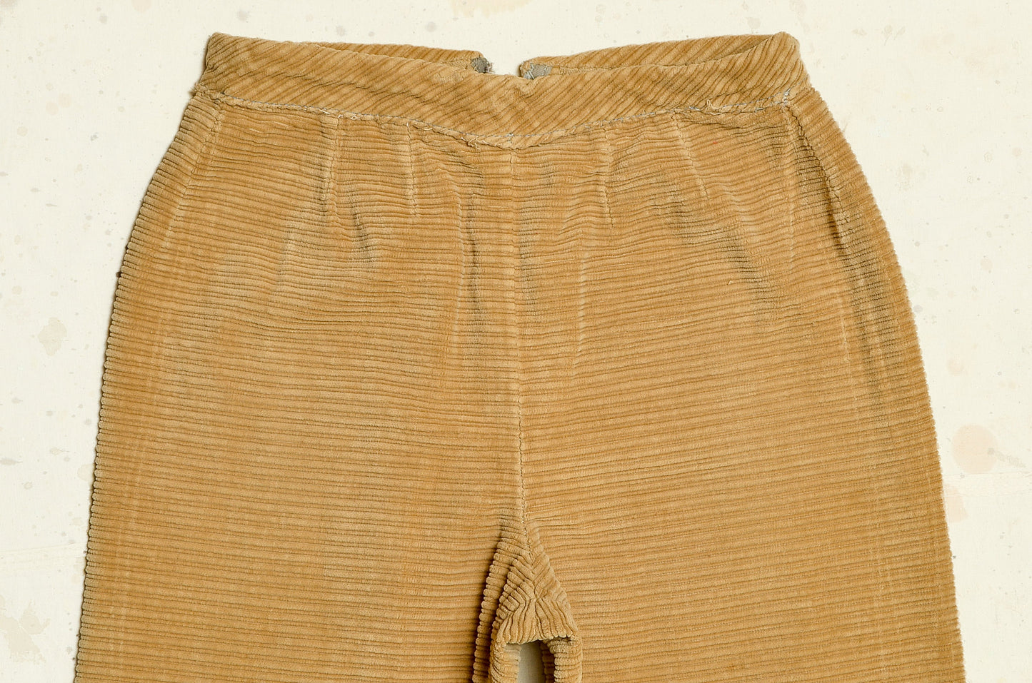 1950s Corduroy Cigarette Pants Light Brown High Waisted Tapered Trousers