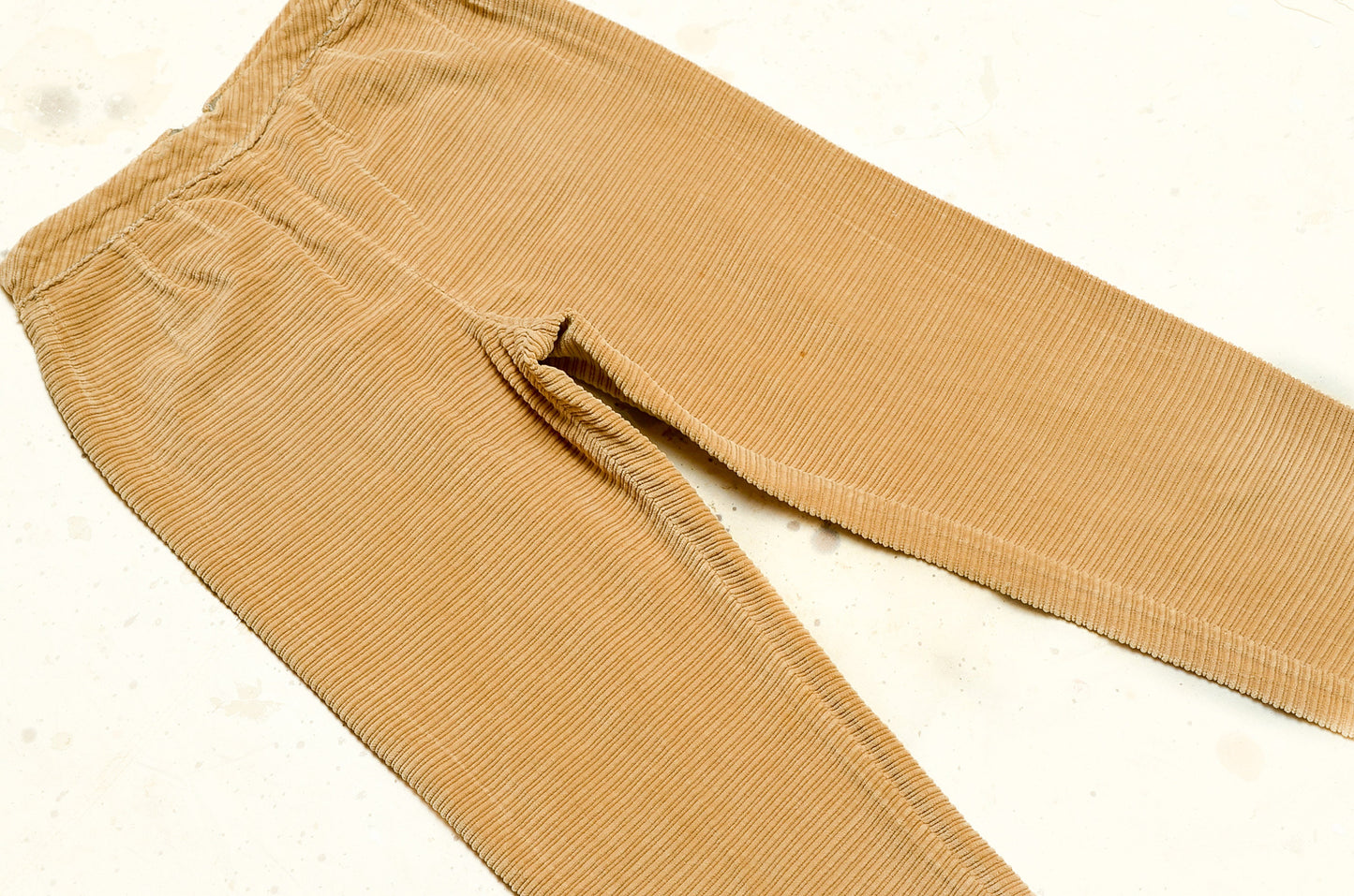 1950s Corduroy Cigarette Pants Light Brown High Waisted Tapered Trousers