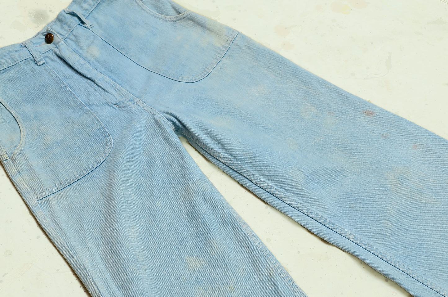 1970s Bell Bottoms High Waisted Wide Leg Jeans 23 x 32