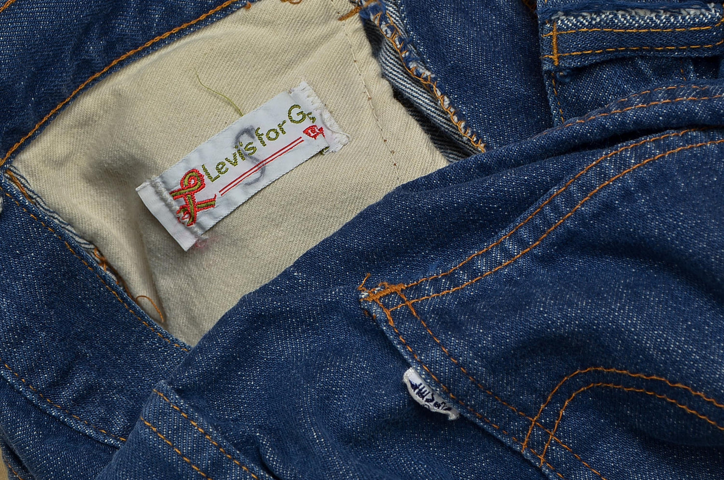 1970s Levis Hippie Handmade Patchwork Field Hippie Jeans 26 x 29