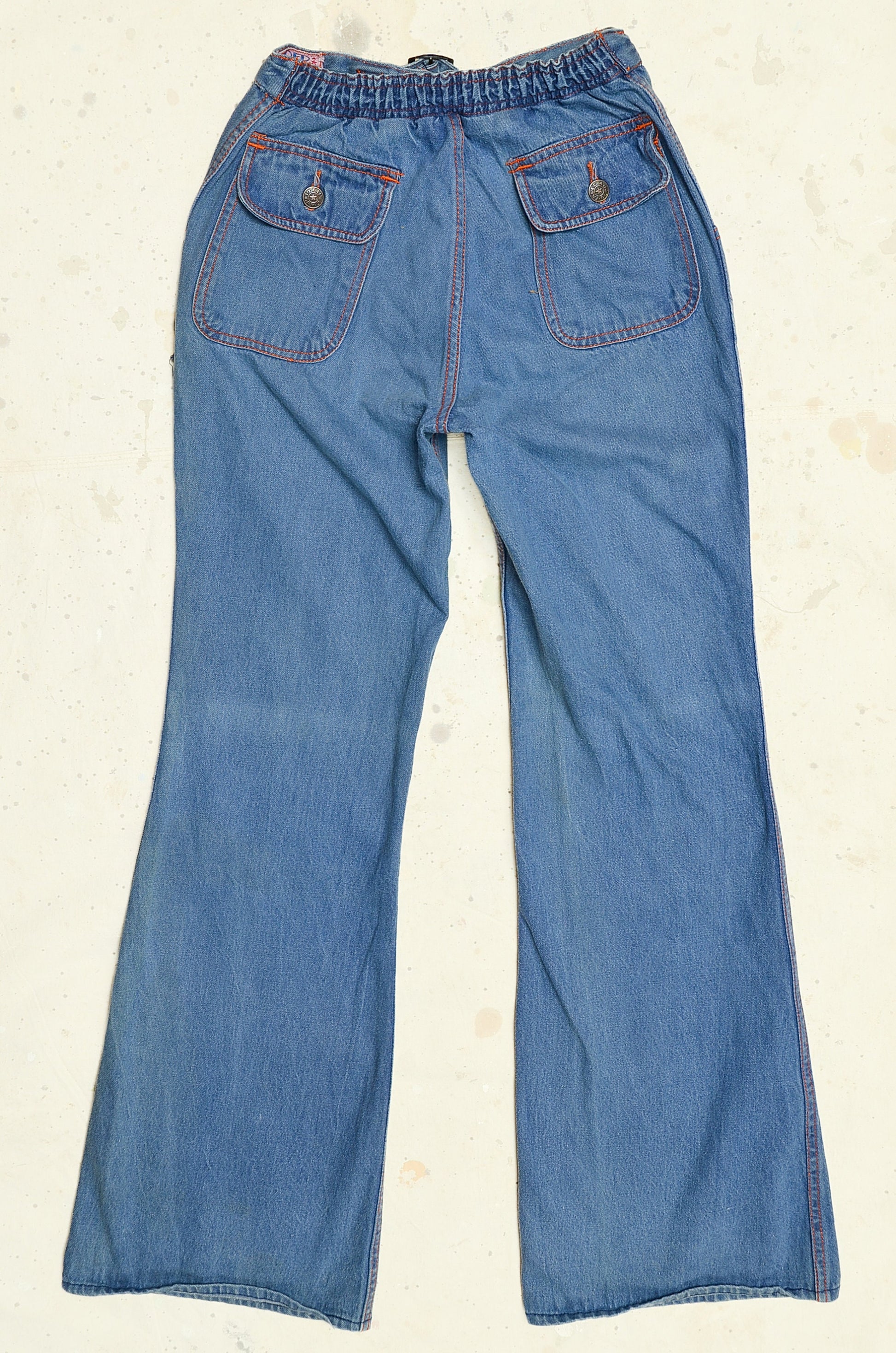 1970s N'est-Ce Pas Bell Bottoms High Waisted Belted Wide Leg Jeans 25 –  Roslyn Trading