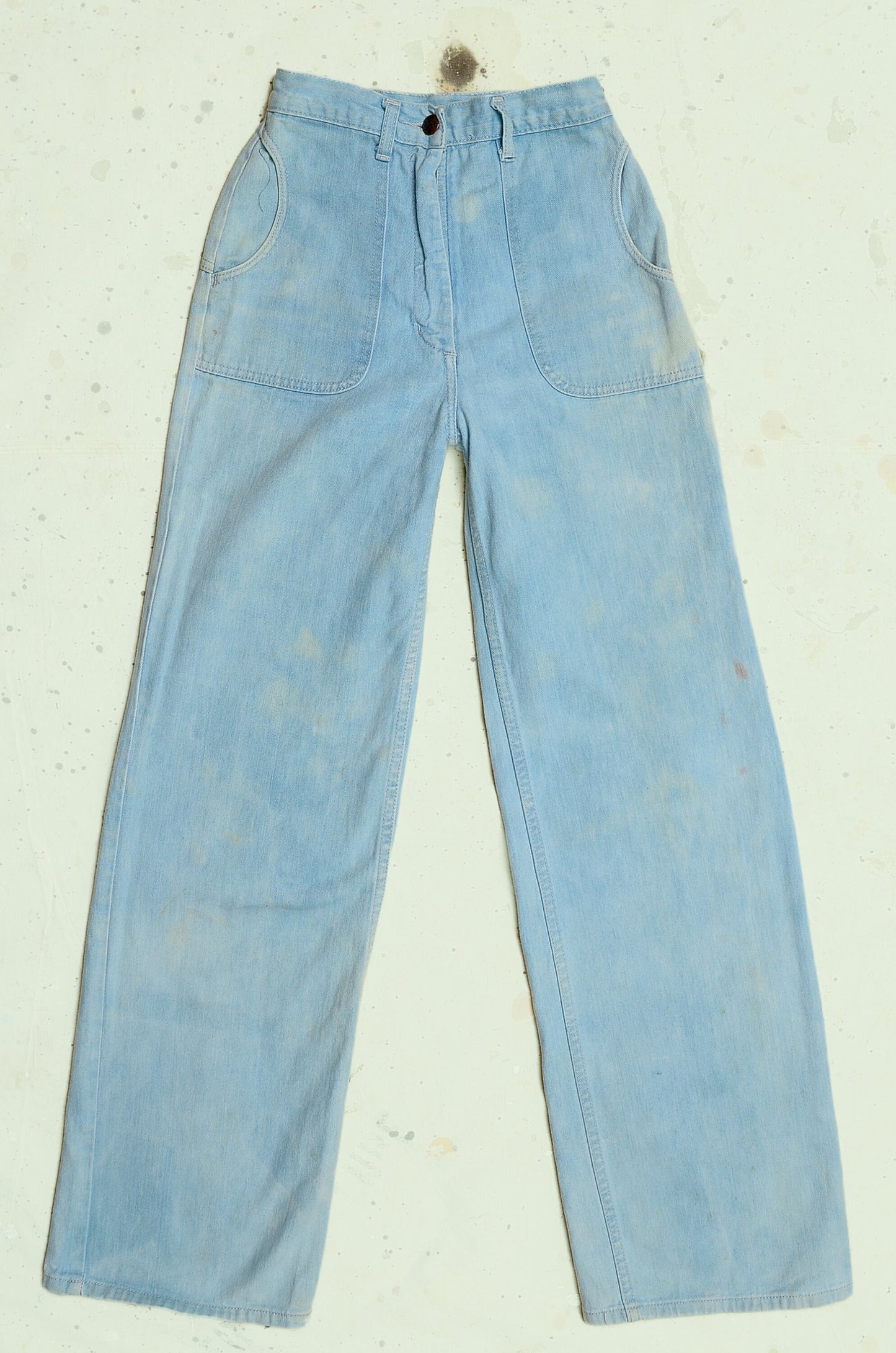 1970s Bell Bottoms High Waisted Wide Leg Jeans 23 x 32