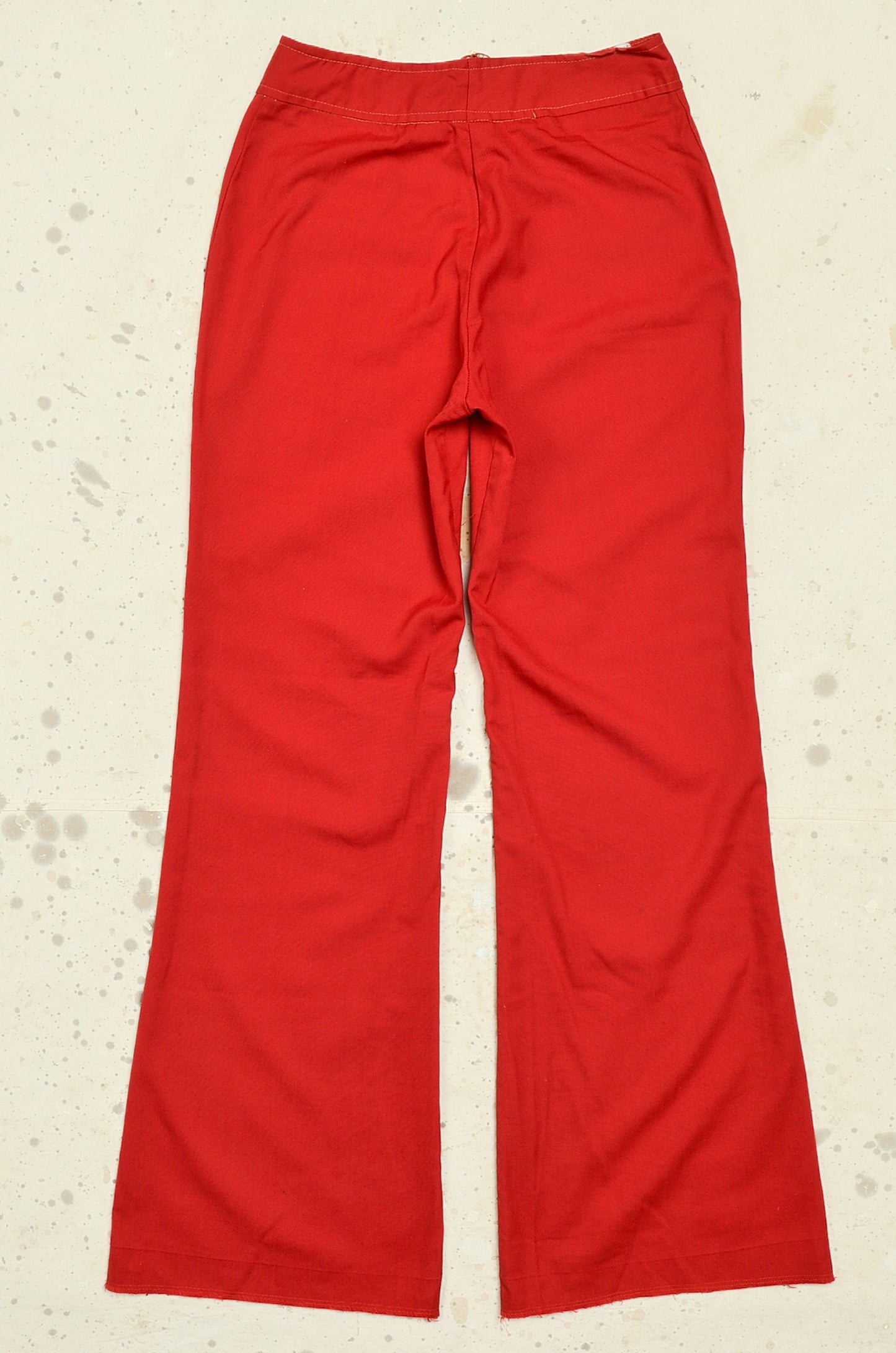 1970s Red Sailor Jeans Hip Hugger Style Bell Bottom Pants 27 x 31