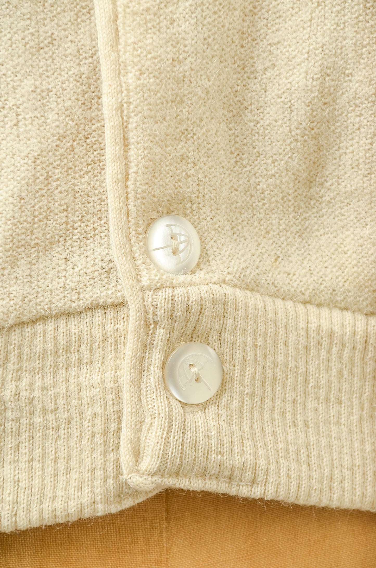 1960s Grandpa Sweater Ivory Knit Mod Button Down Cardigan Sweater