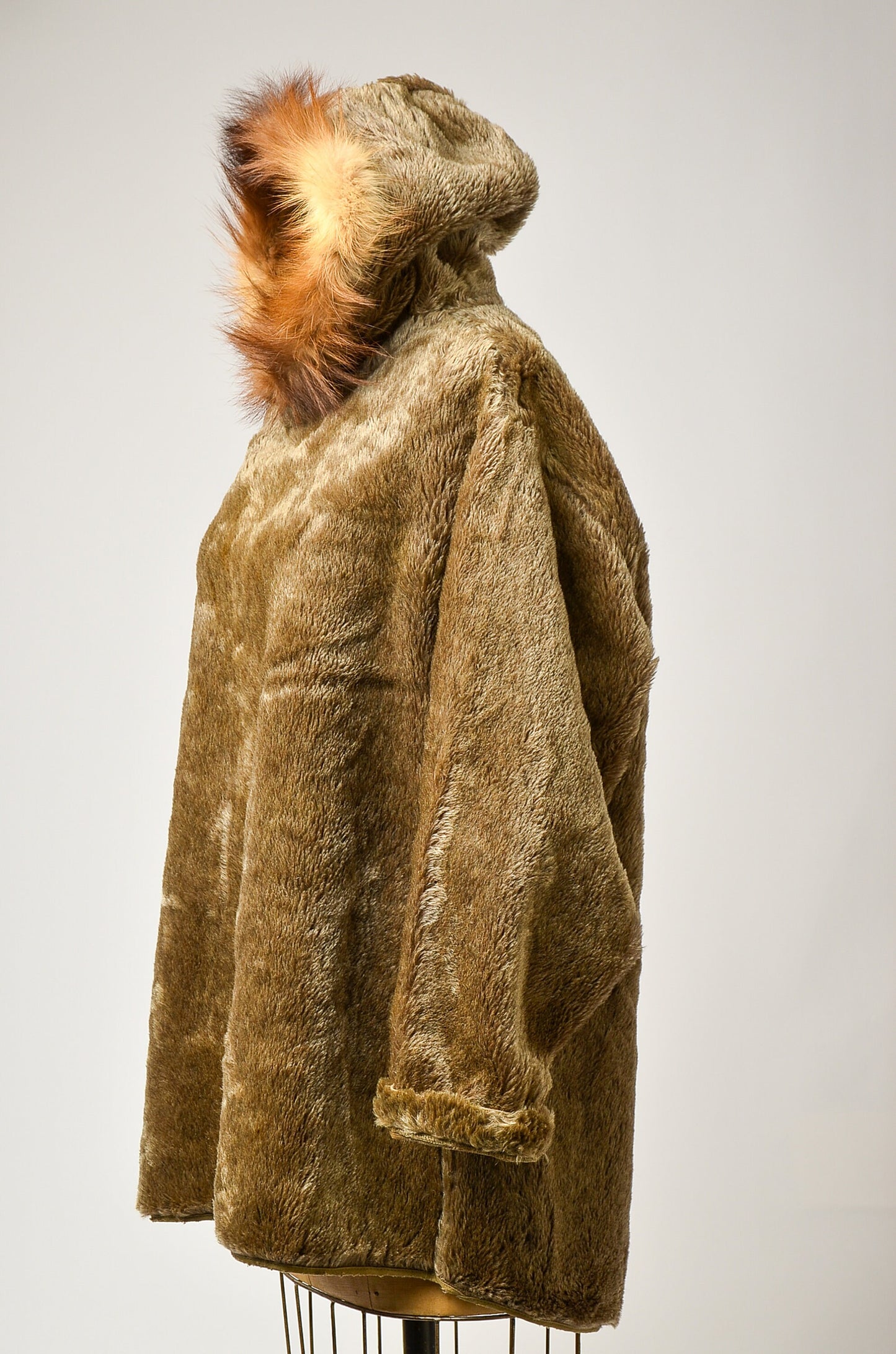 1940s WWll Pile Liner Filed Parka Mouton Fur Lined Hood WWll Parka