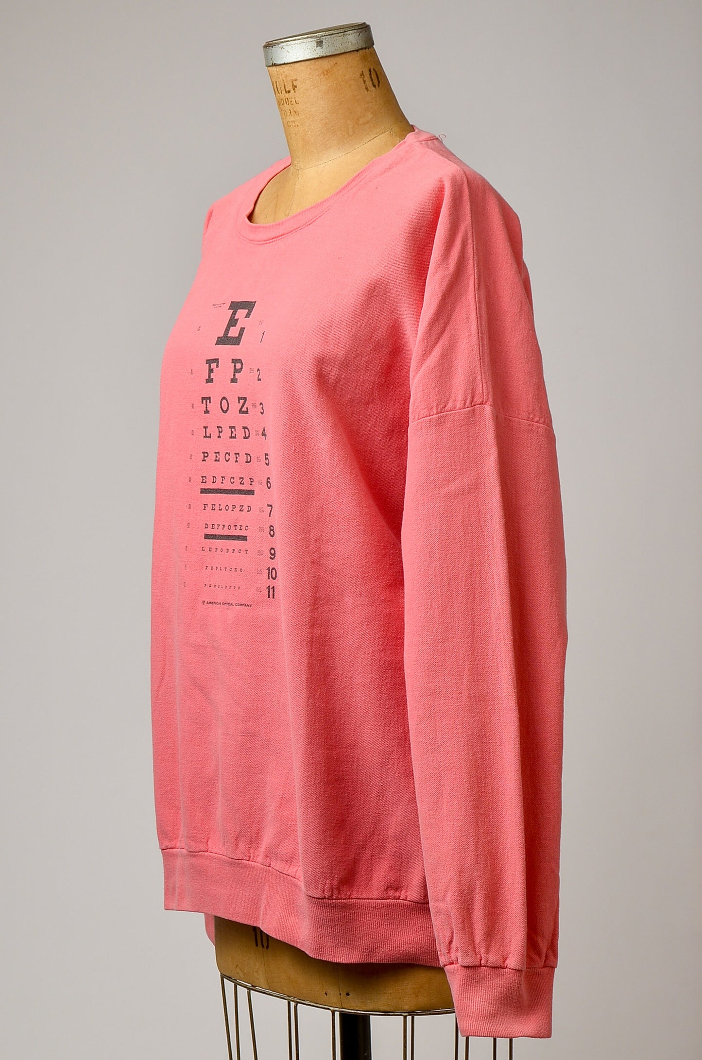 1980s Eye Chart American Optical Cotton Sweatshirt