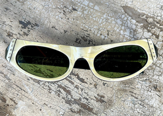 1950s American Optical 'Calobar' C78 Sunglasses Green Glass Mid Century Glasses