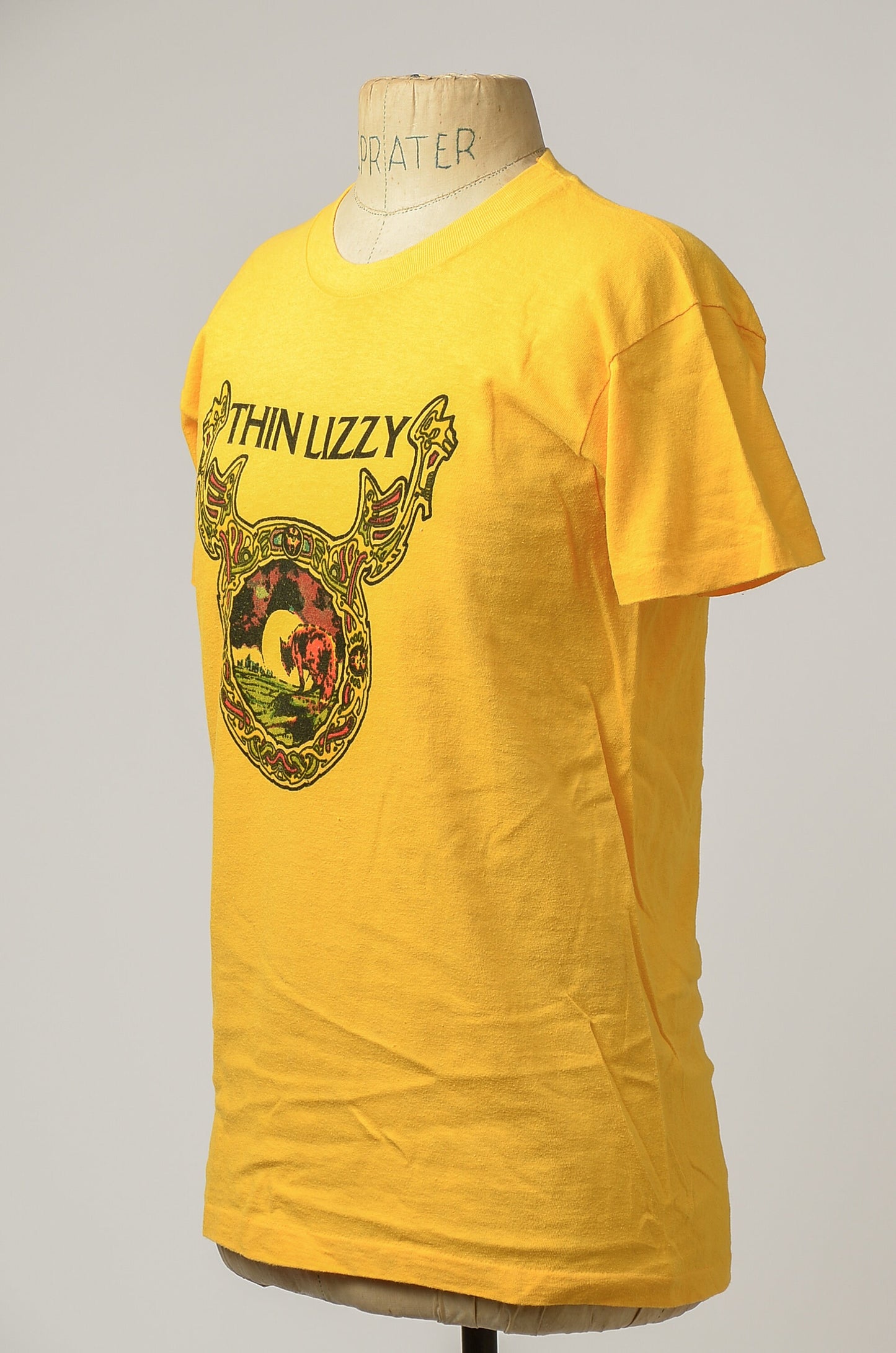 1970s Thin Lizzy Johnny the Fox Album Yellow Cotton T Shirt