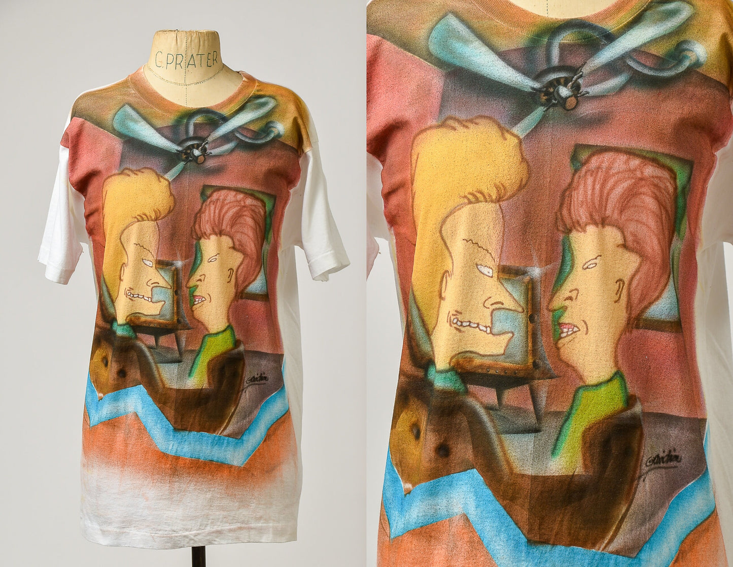 90s Beavis and Butthead Airbrush Artist T Shirt