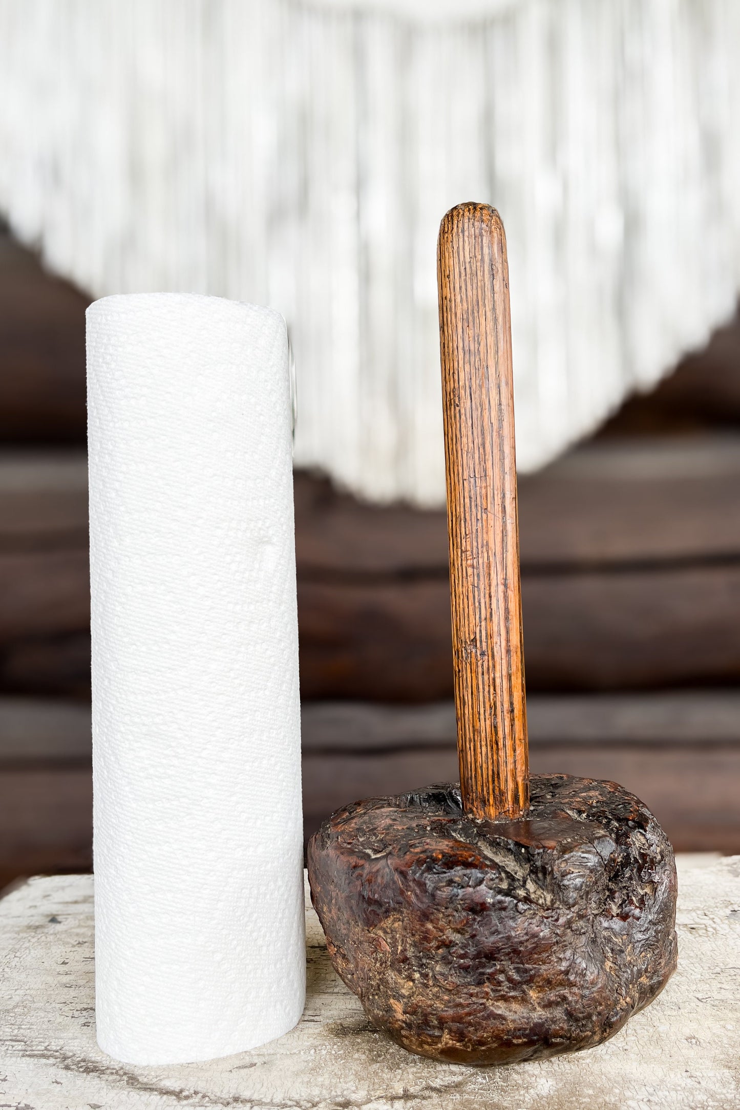 Antique Primitive Burl Wood Pestle Herb Mallet