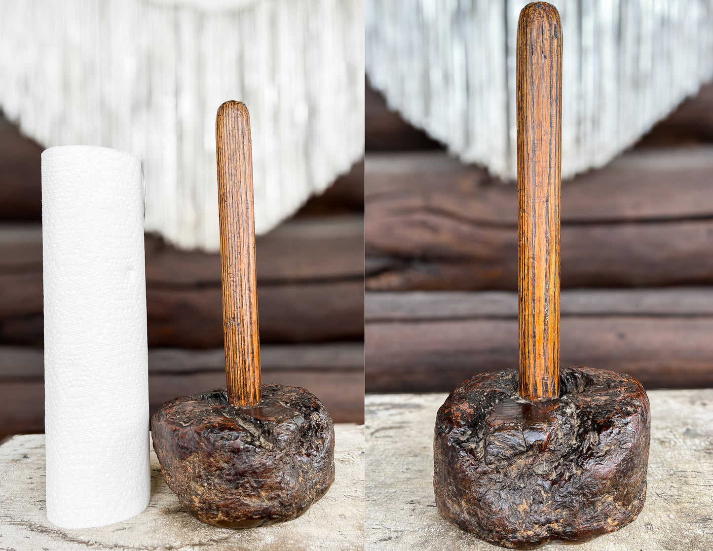 Antique Primitive Burl Wood Pestle Herb Mallet