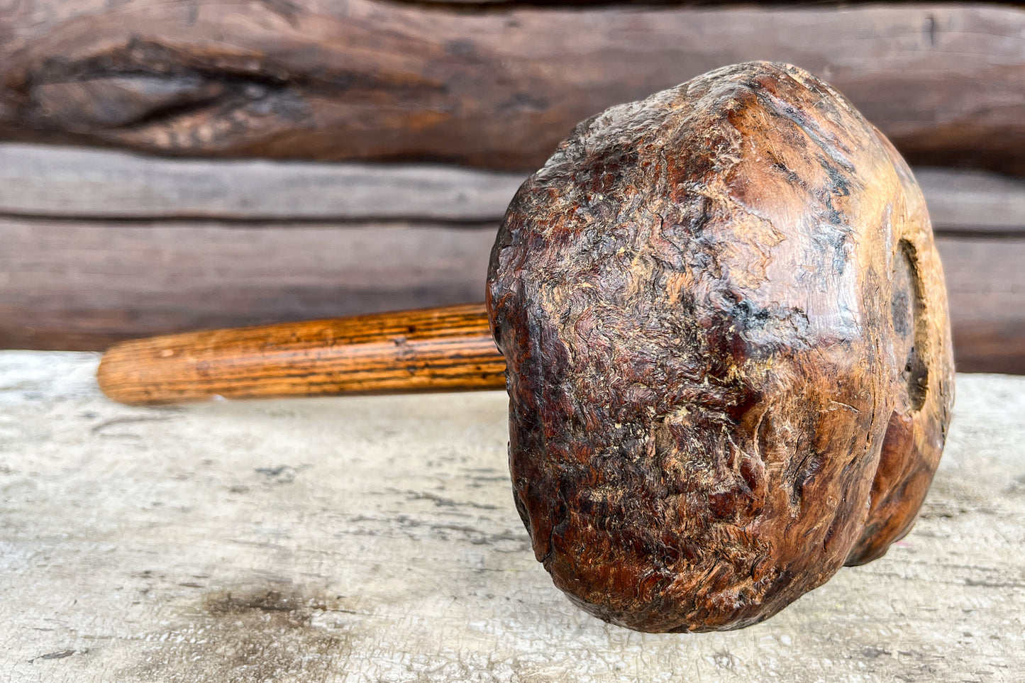 Antique Primitive Burl Wood Pestle Herb Mallet