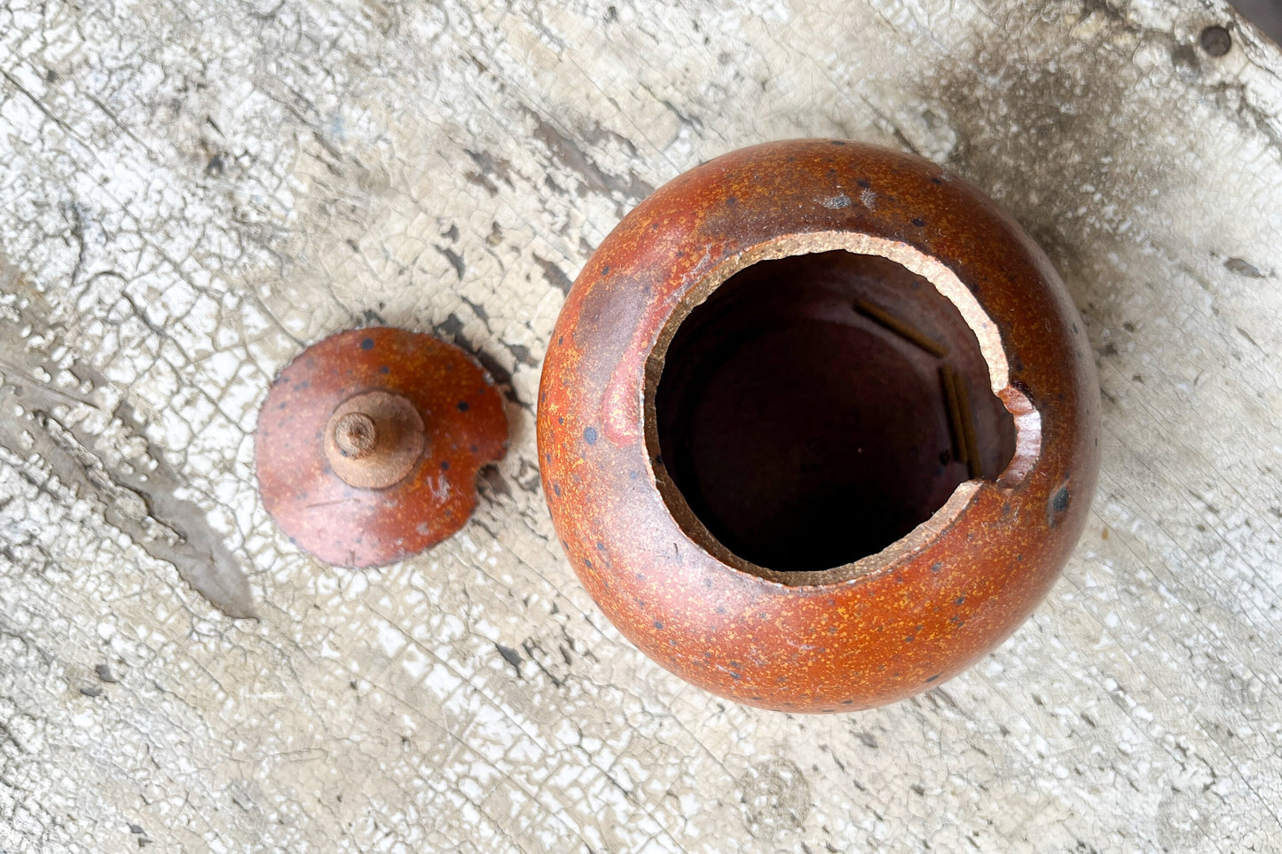 Vintage Stoneware Boob Jar Ceramic Lidded Tit Jar