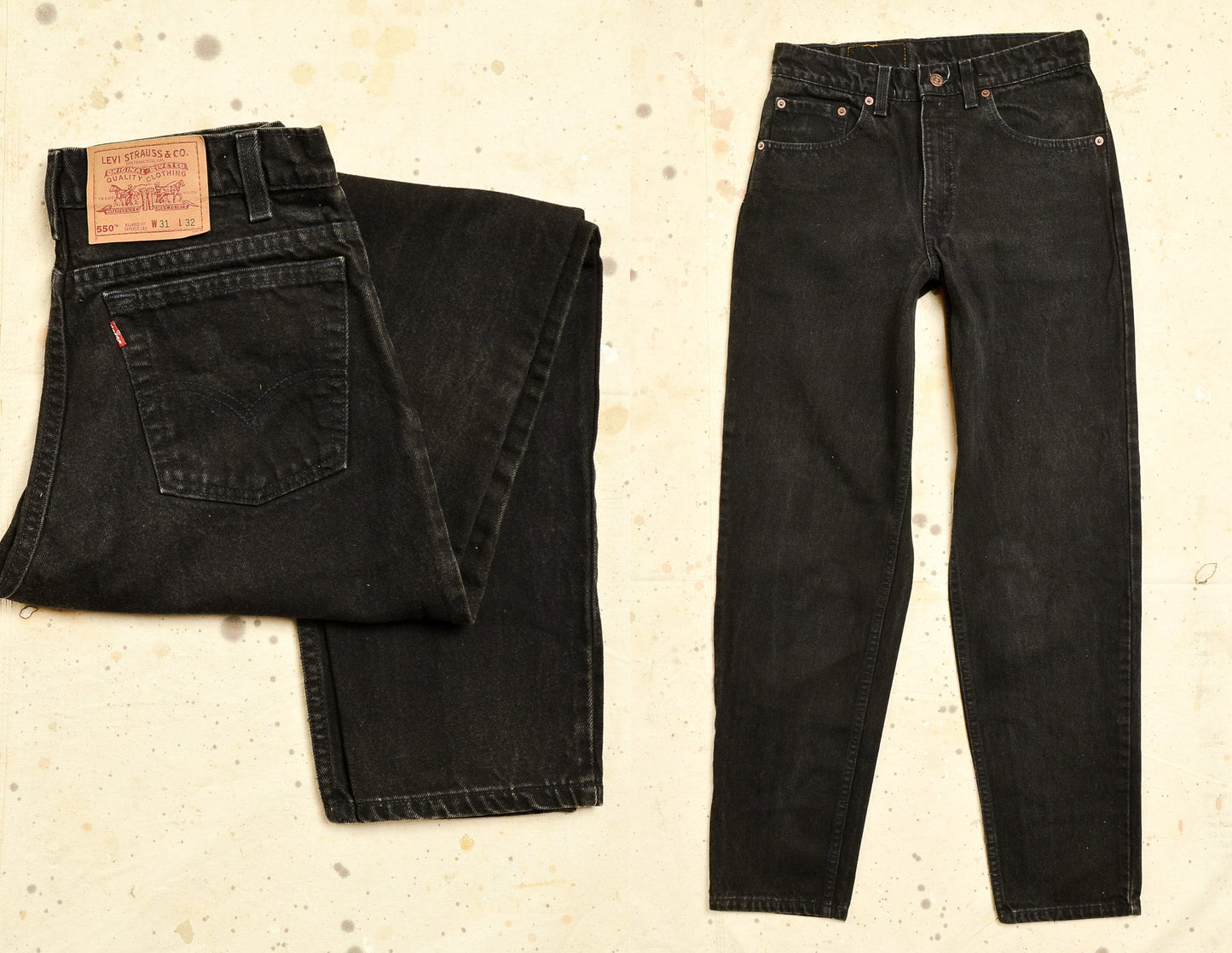 90s Levis 550 Black Denim USA High Waisted Mom Jeans 30 x 32