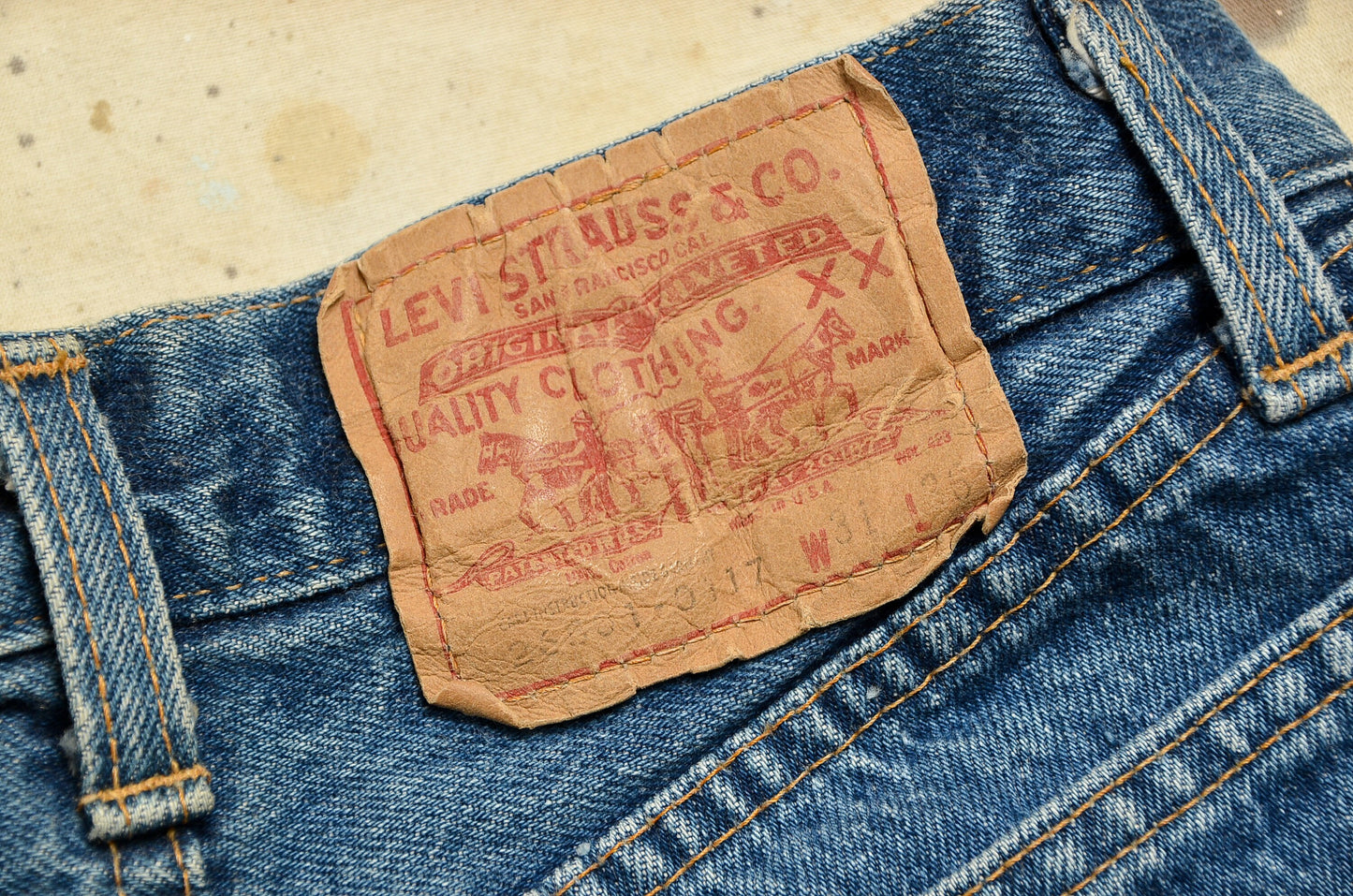 1980s Levis 26501 Perfectly Worn Denim Made in USA High Waisted Button Fly Mom Jeans 27 x 32